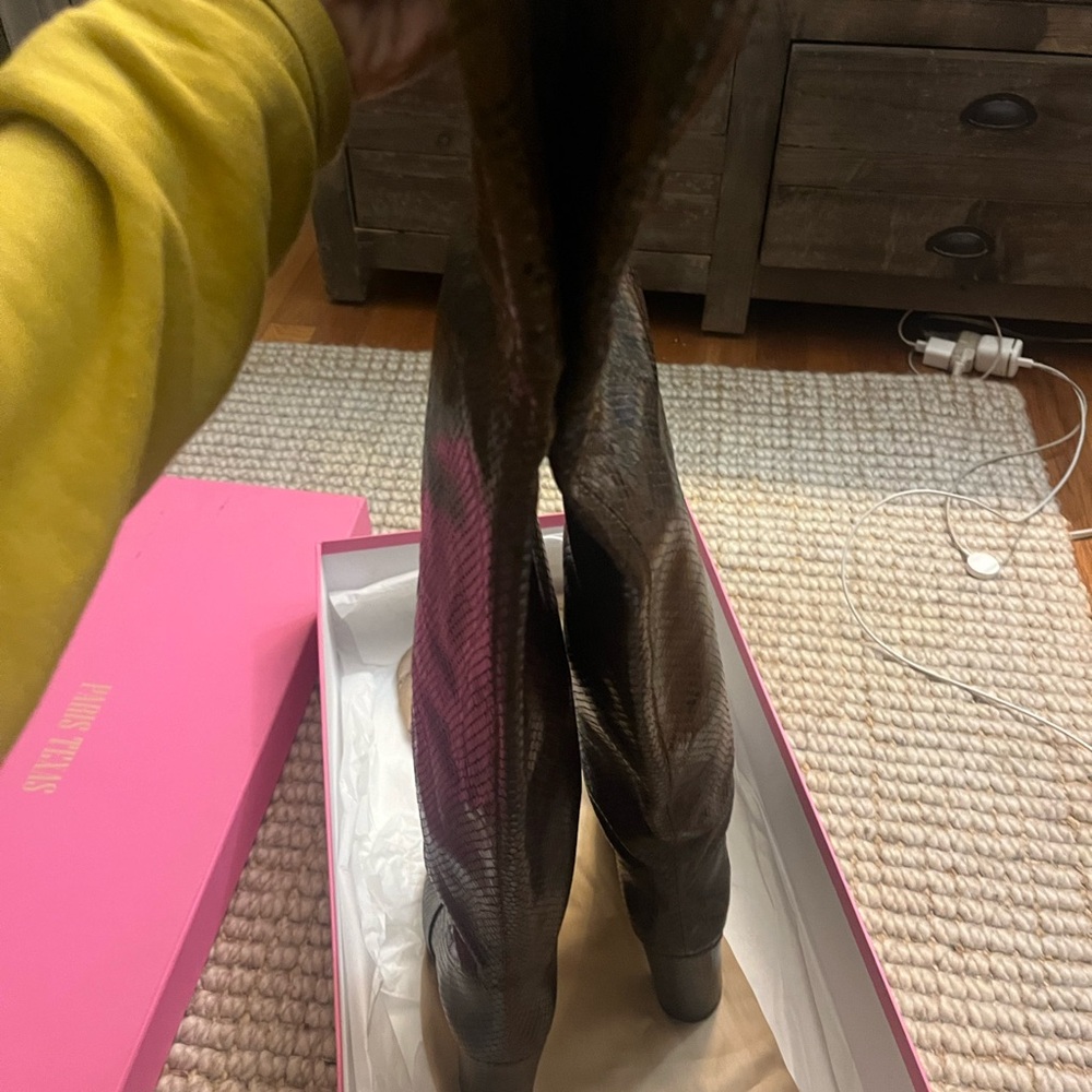 Paris Texas Python Over The Knee Boot Chocolate B… - image 4